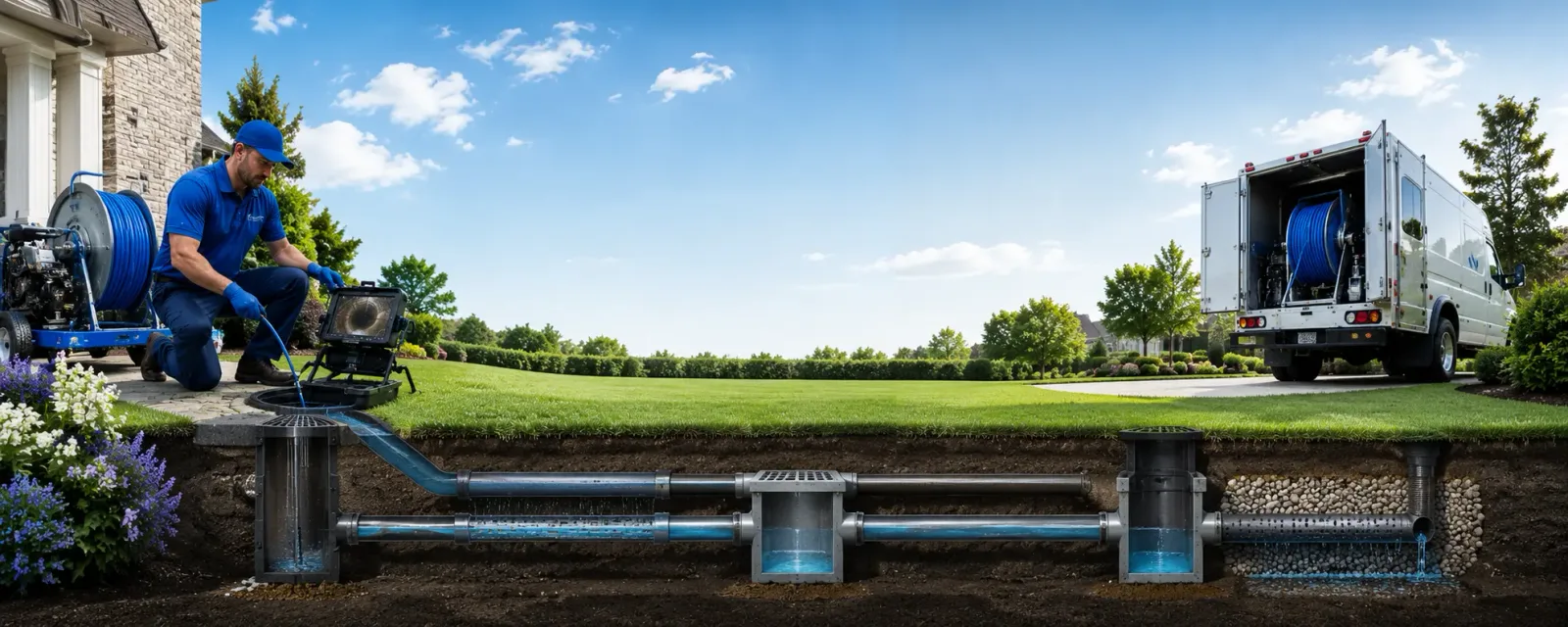 Outdoor drain cleaning information for Everest, KS